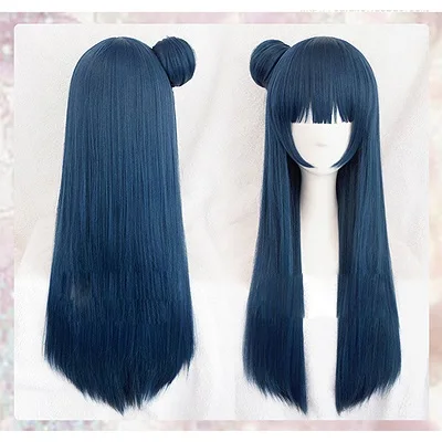 Tsushima Yoshiko Wig Аниме Love Live! Солнечном свете! Косплей костюм Aqours школьная форма Kurosawa рубиновый костюм моряка - Цвет: Tsushima Yoshiko Wig