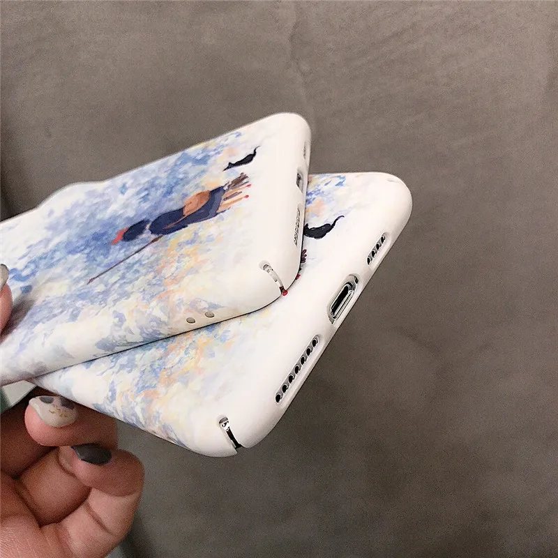 Роскошный чехол для телефона в японском стиле с кошкой и девочкой для iPhone 6, 6 S, 7, 8 Plus, X, 11 Pro Max, модный Матовый Жесткий чехол для телефона из поликарбоната