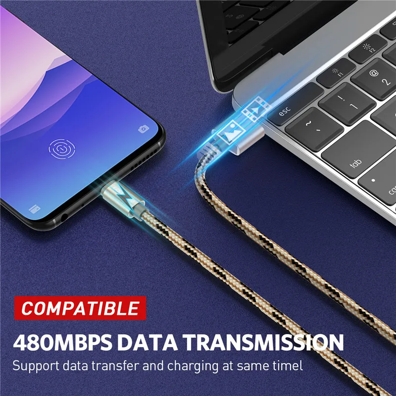 USLION кабель Micro USB для samsung, Xiaomi, huawei, планшета, Android, Micro USB, шнур для зарядки телефона, 2,4 А, кабель для зарядки и передачи данных, адаптер