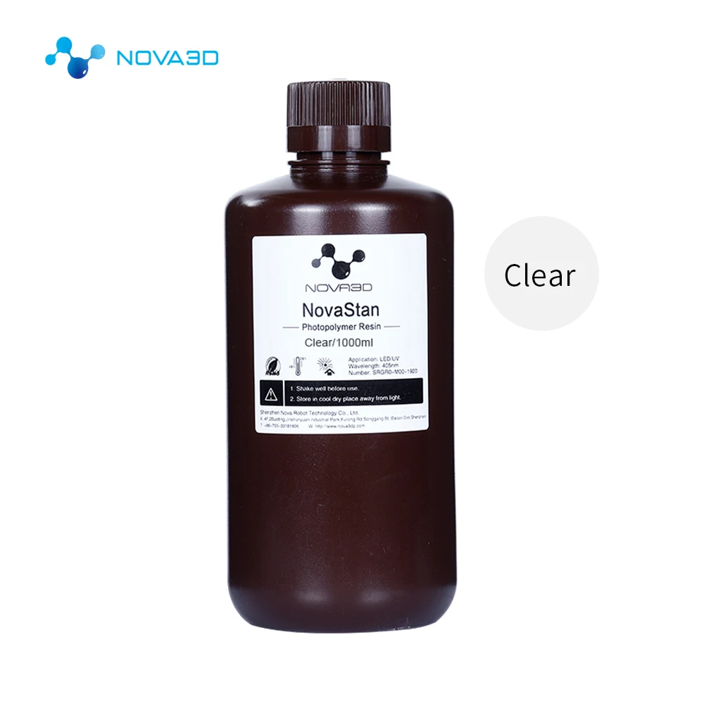1L Clear NOVA3D принтер 405nm УФ полимерный печатный материал lcd DLP SLA УФ чувствительный жидкий фотополимер - Цвет: 1L Clear