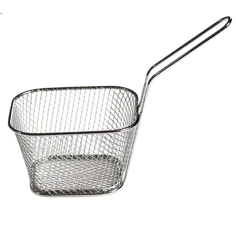 Stainless Steel French Fries Basket Fry Basket Strainer Kitchen Cooking Tool 