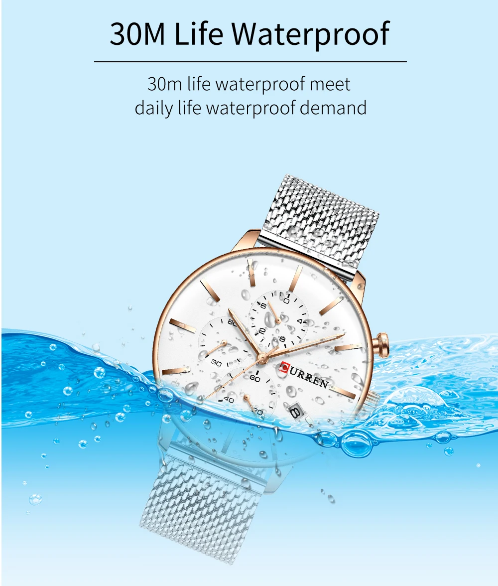 CURREN Мужские часы модные кварцевые наручные часы для мужчин Классические хронограф повседневные спортивные часы водонепроницаемые relogio masculino