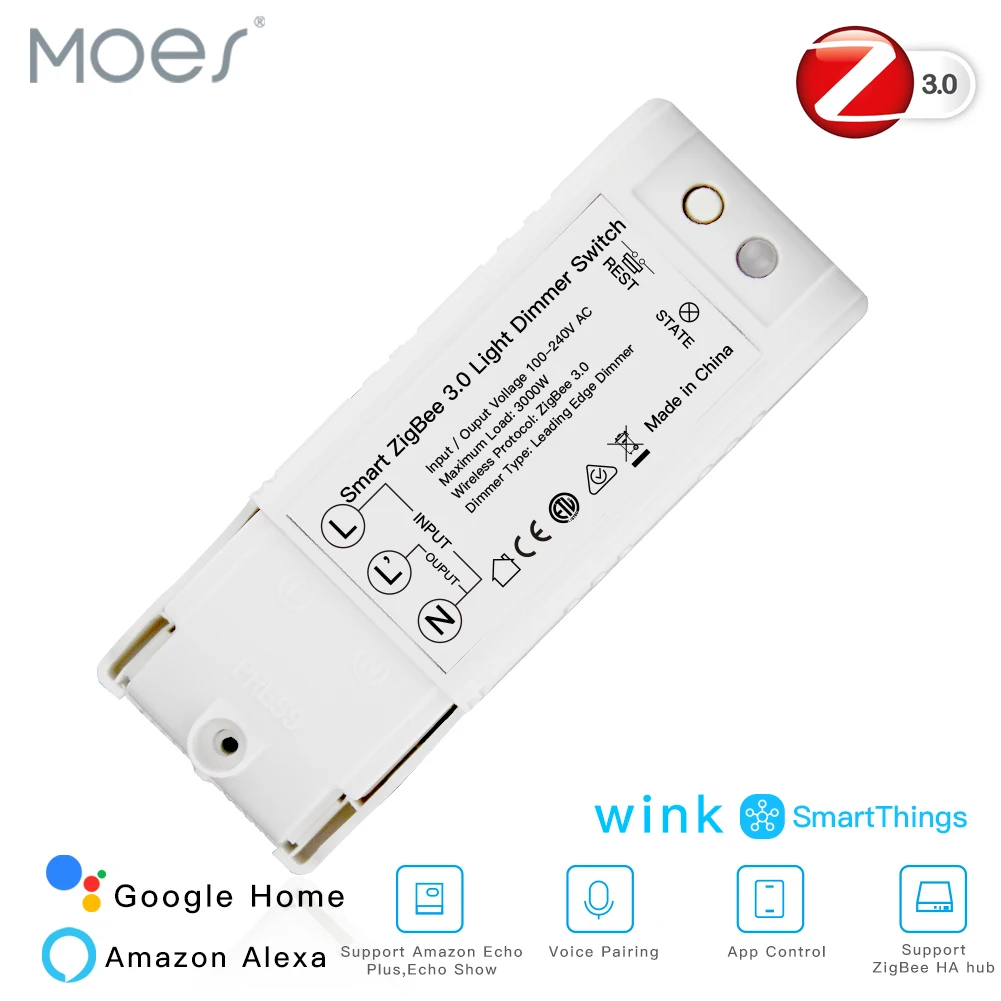 Zigbee DIY умный дом автоматический диммер дистанционное управление работа с Echo Plus Alexa SmartThings подходит для большинства Zigbee 3,0 Hub