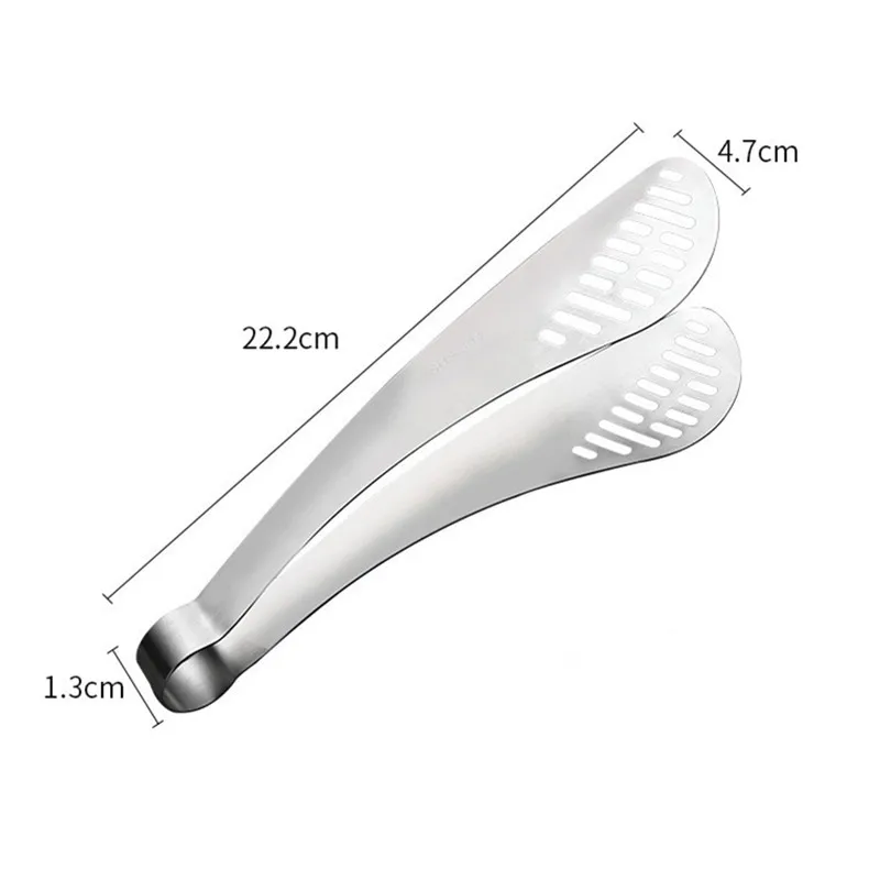 Creative 304 Stainless Steel Hollow Food Tongs Barbecue Steak Clip Bread Cake Clamp Cooking Baking Tools Kitchen Accessories