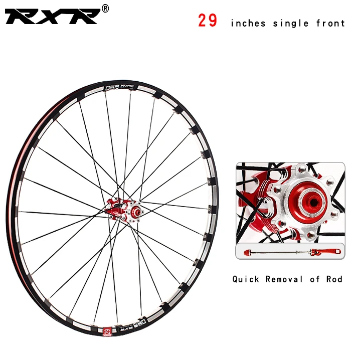 29 Red front QR RXR 2" RX233 колеса Углеродные ступицы диски для горных велосипедов тормоза 5 подшипники колеса велосипеда Наборы горный велосипед 7-11Speed через ось/дисковый тормоз для горного велосипеда колеса - Цвет: 29 Red front QR
