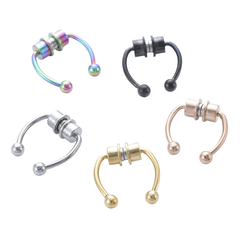 Fake Nose Ring Hoop Nose Septum Rings Stainless Steel Magnet Nose Punk Fake Piercing Body Jewelry Hip Hop Rock Ear clip Jewelry Fake Nose Ring Hoop Nose Septum Rings Stainless Steel Magnet Nose Punk Fake Piercing Body Jewelry Hip Hop Rock Ear clip Jewelry