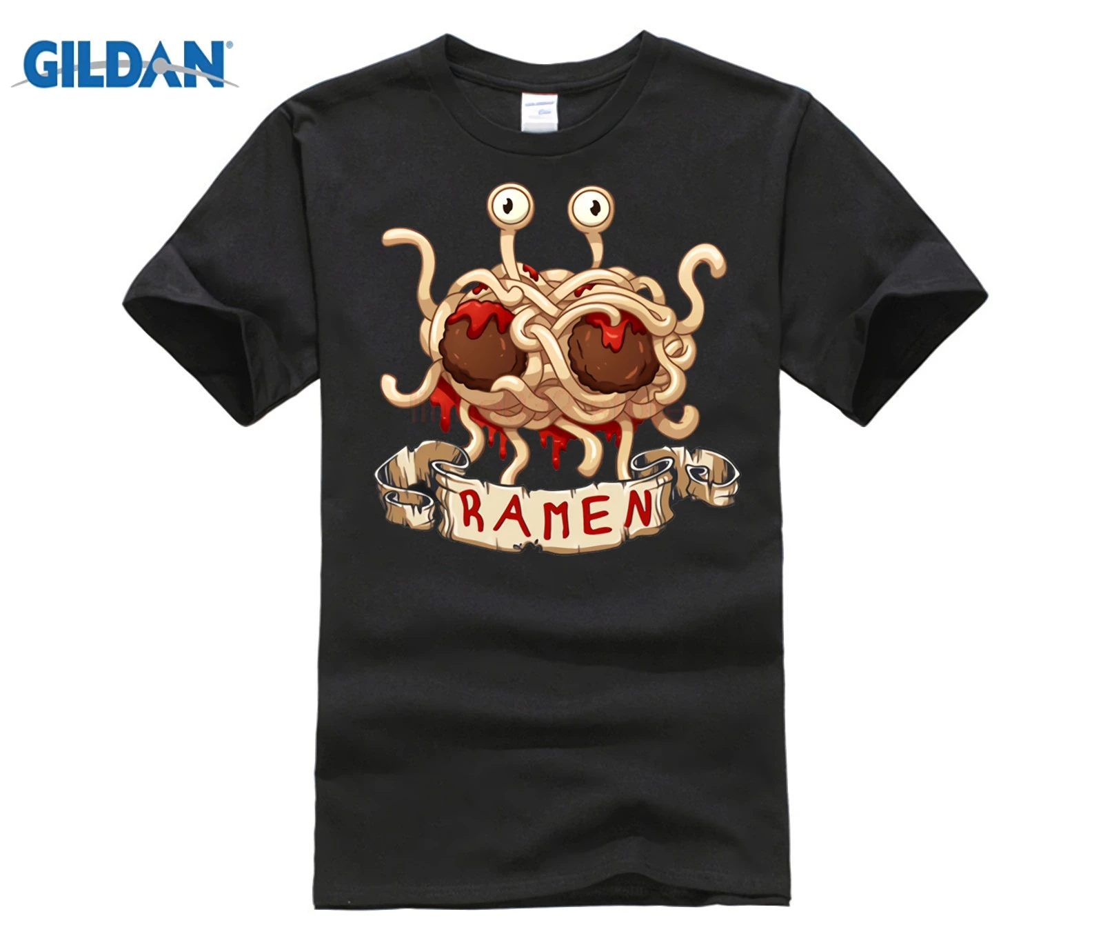 

Ramen Flying Spaghetti Monster Trendy T-Shirt For Men 2018 Custom Shirt Printing Soft Tee Shirt