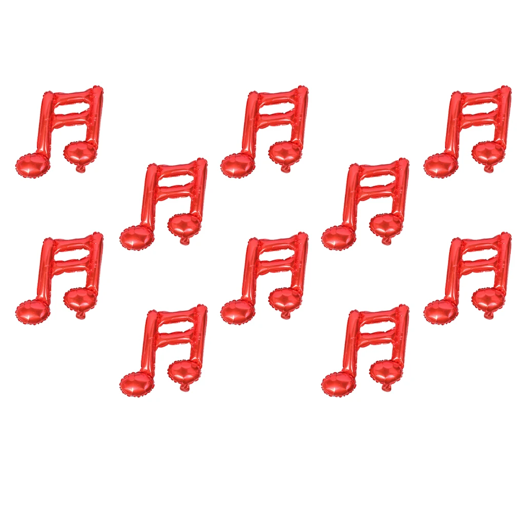10 Pieces Music Note Foil Balloons Birthday Party Dance Prom Band Concert Decoration Accessory