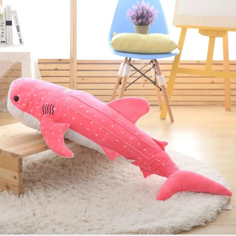 Plush Doll 150cm Large Size Soft Shark Plush Toy Big Creative Blue Whale Stuffed Soft Shark Sea Fish Plush Pillow Lovely Children Baby