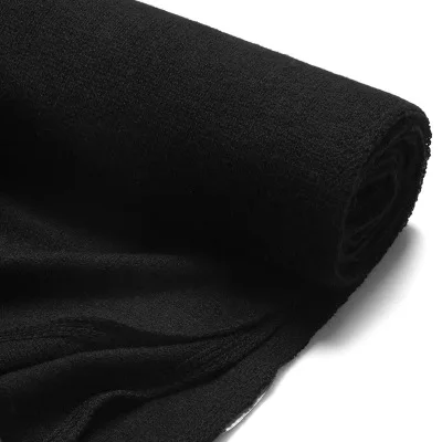 Кашемировый шарф, женский зимний теплый толстый модный вязаный шарф, мужские палантины, унисекс, роскошная шаль, накидка для дам, 55*200 см, 140 г - Цвет: Black