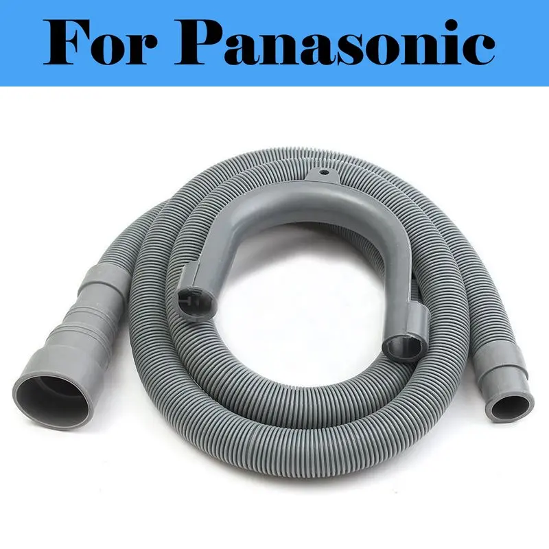 

1.5m Washing Machine Drain Waste Hose Extension Pipe With Bracket Set For Panasonic NA-F70B5 NA-W80H2ARB NA-F70B3HRB2 NA-127VB3