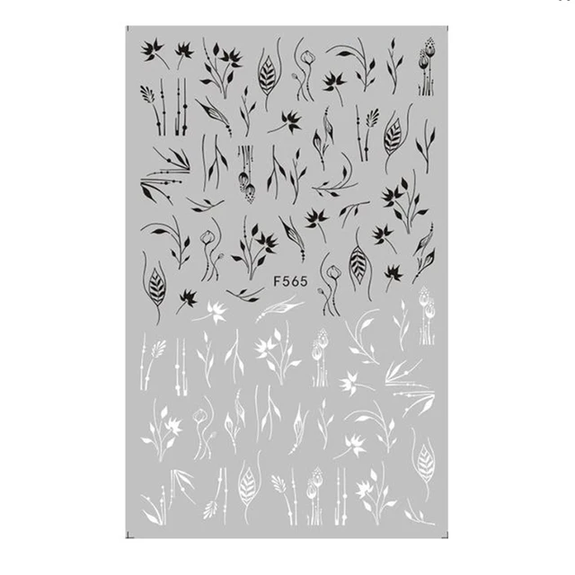 1PC Heart Love Design 3D Nail Sticker English Letter stickers Face Pattern Trasnfer Sliders Valentine's Day Nail Art Decoration 3d-F565