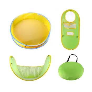 

Infant Portable Bathtub Children Swimming Pool Foldable Baby Beach Tent Sunshade N1HB