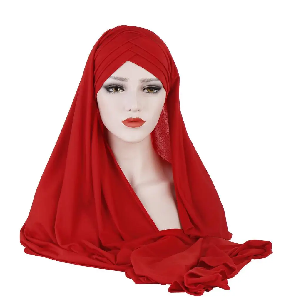 Арабский мусульманский женский шапка под хиджаб спереди обёртывать накрест повязка на голову покрытие для выпадения волос исламский тюрбан шарфы платки женский головной убор Дубай