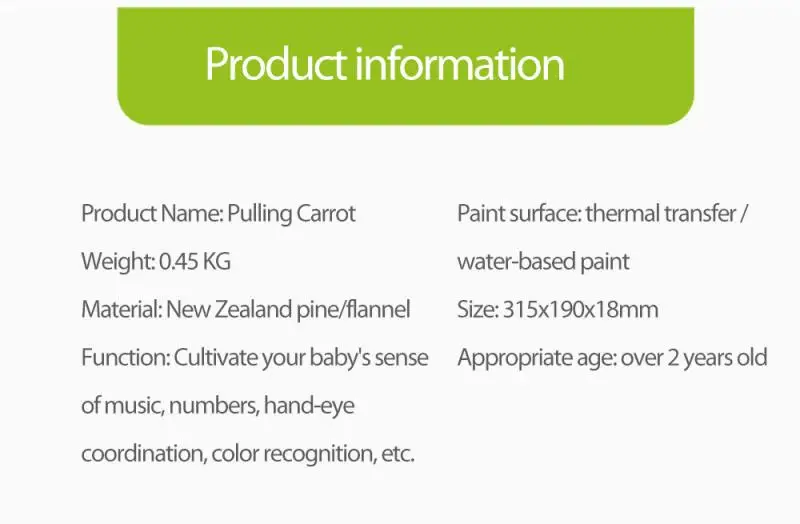 Montessori Toy Wooden Toys Pulling Carrot Shape Matching Size Cognition Baby Toy Educational Toy For Children Kids Gift Dropship