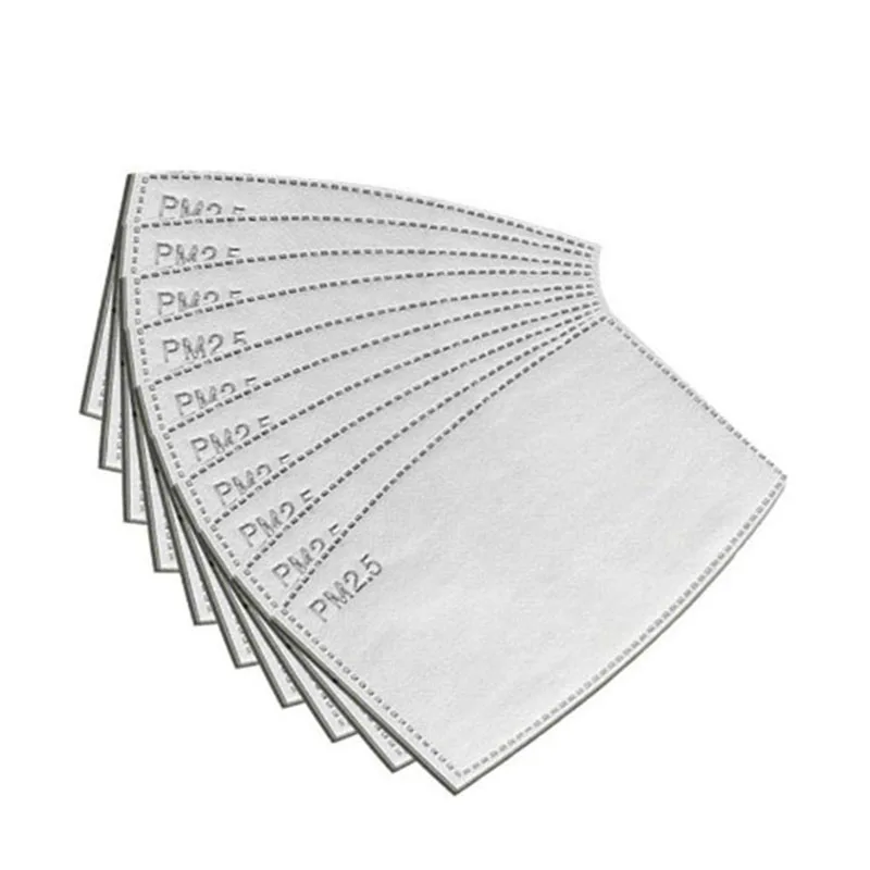

10/20/40/80 PCS PM2.5 Face Mask Filter Activated Carbon Breathing Filters Adult 5 Layers Filter Face Masks