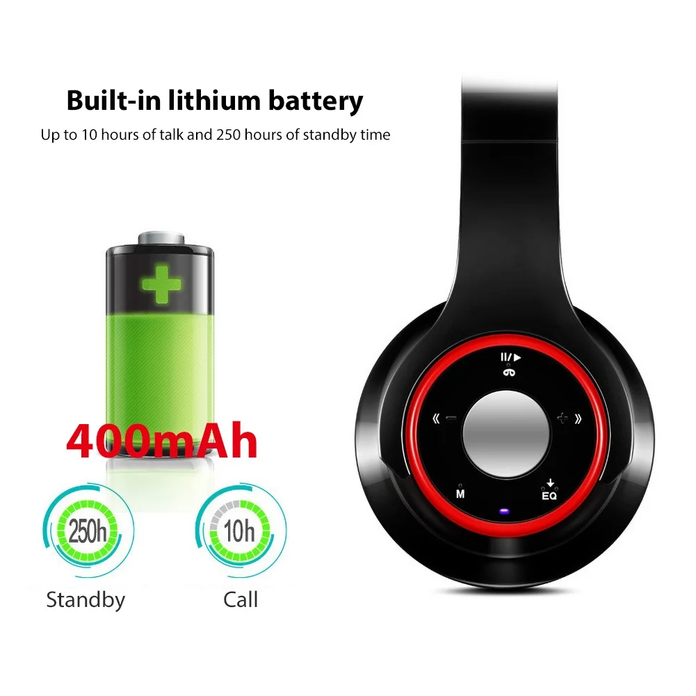 Модные складные bluetooth-наушники, гарнитура, синий светильник, стерео, FM, беспроводная гарнитура, Bluetooth