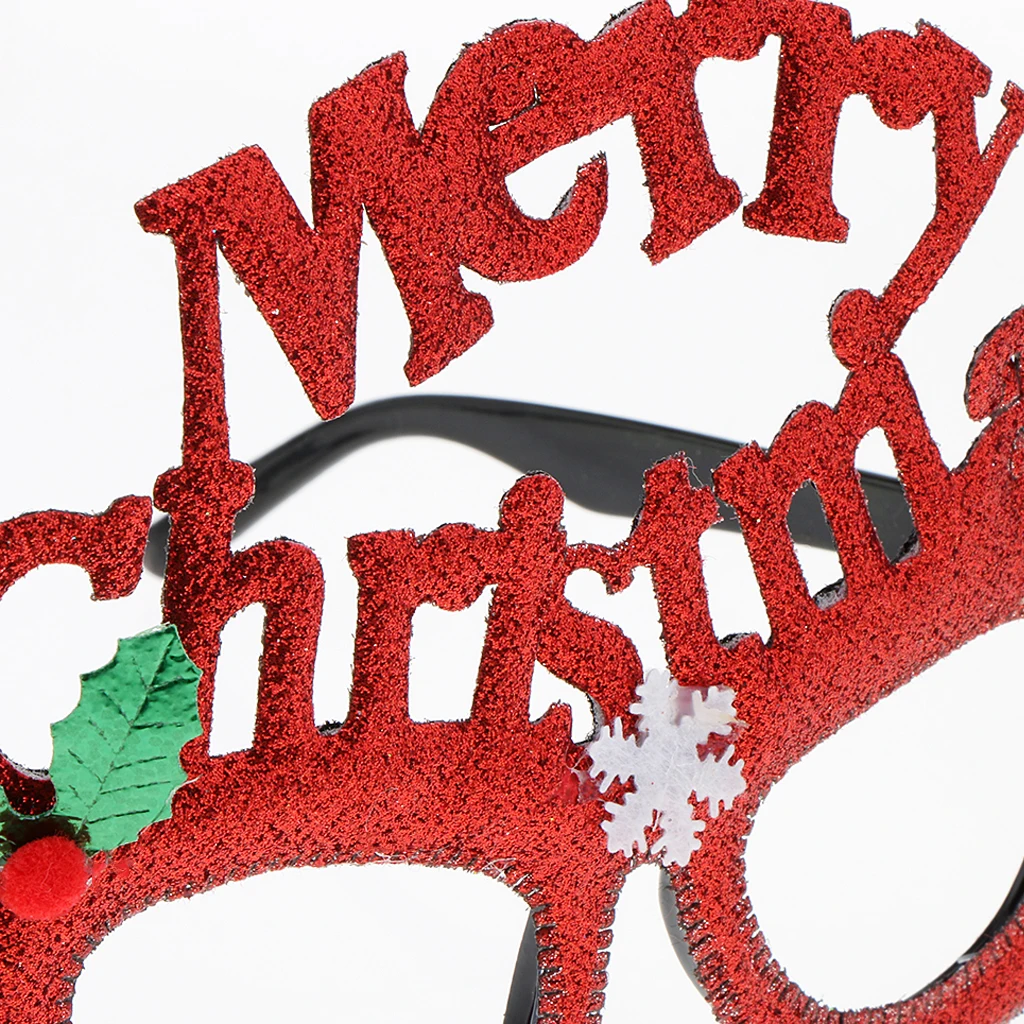 Glitter Merry Christmas Snowflake Sunglasses Novelty Glasses Xmas Party Favors for Parties and Christmas Kids and Adults