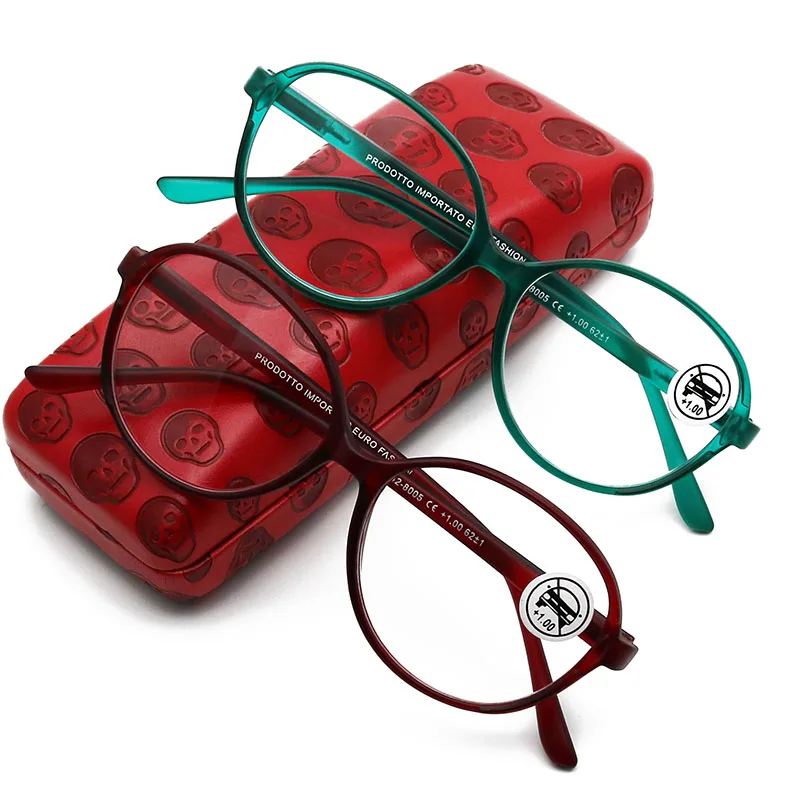 Zerosun Reading Glasses Women Man Oval Ultra Light Diopter Hyperopia Magnifier Eyewear for Woman Unisex Case Free HD Lens |
