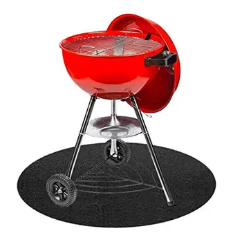 

Fireproof Heat Resistant BBQ Gas Grill Splatter Mat Mat Backyard Floor Protective Rug Waterproof Camping Stove Cushion