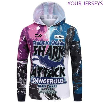 

Anti-UV DAIWA Fishing Clothes Long Sleeve Ultra-Light Hooded Fishing Clothing Quick Dry Breathable Sun Protection Fishing Shirt