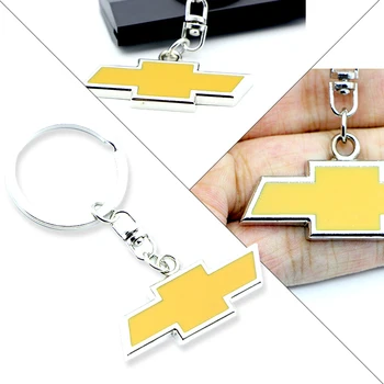

Car Logo Metal Sliver Car Key Ring Car badge Keychain For Chevrolets cruze captiva lacetti aveo niva trax onix accessories