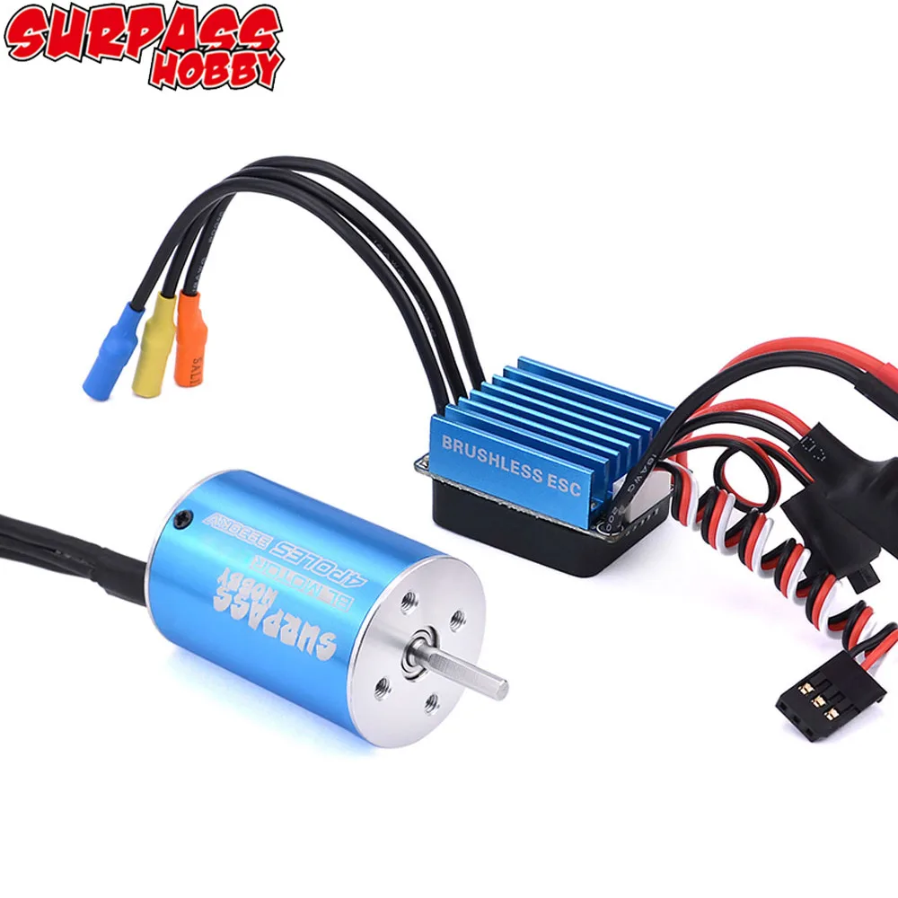 SURPASS HOBBY 2430 7200KV Motor & 25A Brushless ESC for 1/18 1/16 HSP Redcat Traxxas HPI Tamiya On-road Off-Road Car SCT Truck