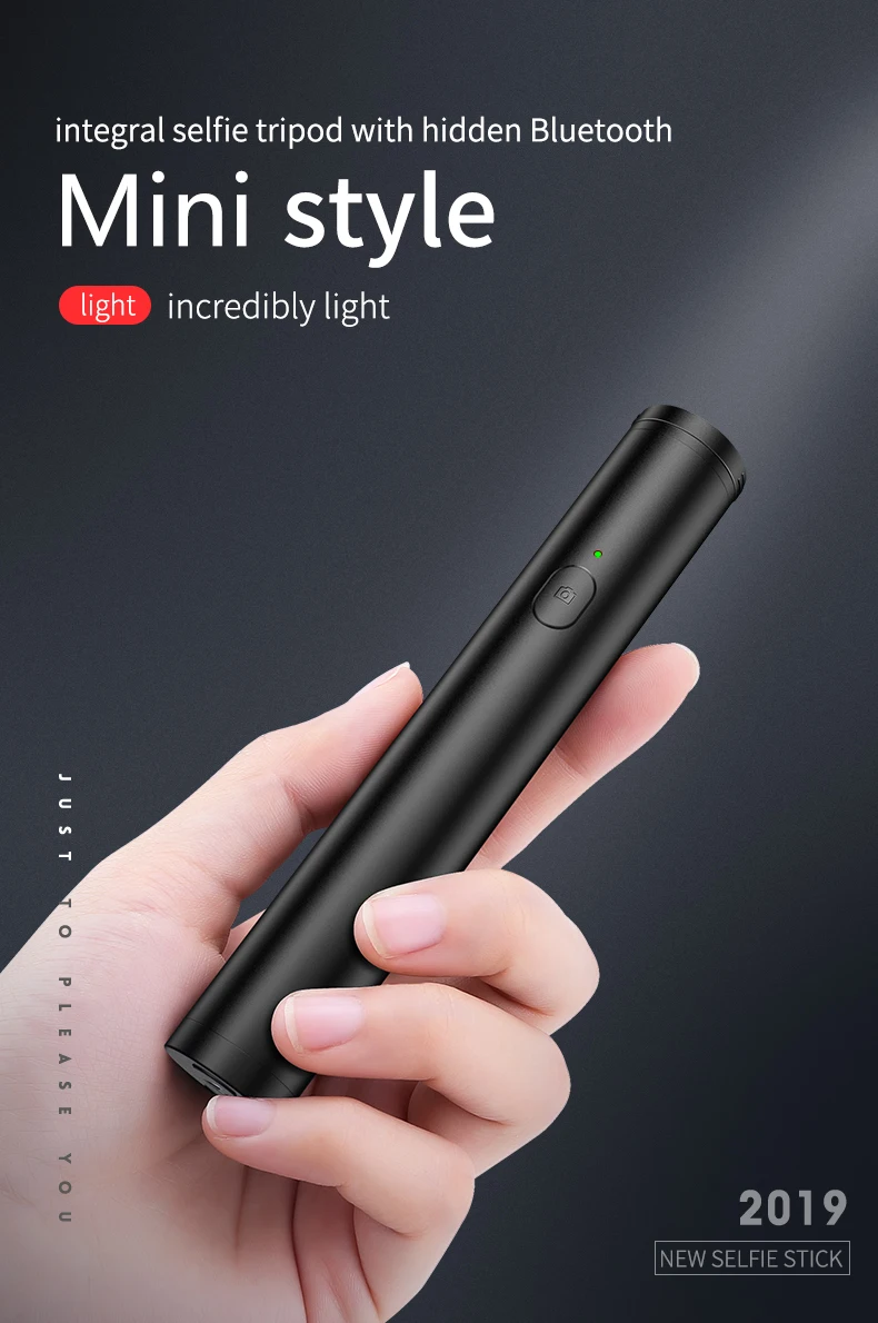 KYCXD Bluetooth селфи палка для мобильного телефона android/ios Универсальный металлический Цельный портативный селфи мини пульт дистанционного управления