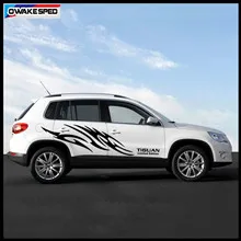 For-Volkswagen-TIGUAN-Car-Body-Sticker-Totem-Graphices-Limited-Edition-Stripes-Auto-DIY-Vinyl-Decals-Exterior