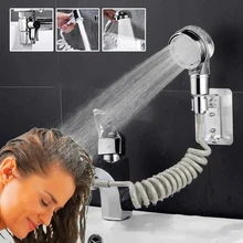 

Bathroom Basin Faucet Extender External Shower Head Washbasin Tap Water Divider Bidet Sprayer for Hair Washing Toilet Cleaning