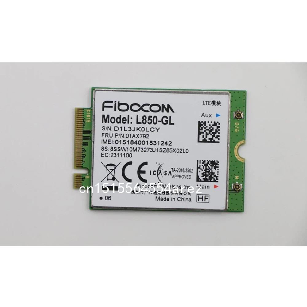 2 шт. Fibocom L850-GL карта WWAN для Lenovo Thinkpad X1 carbon 6th X280 T480 T480s Yoga 3rd 4th T490 T490s T580 L580 01AX792 |