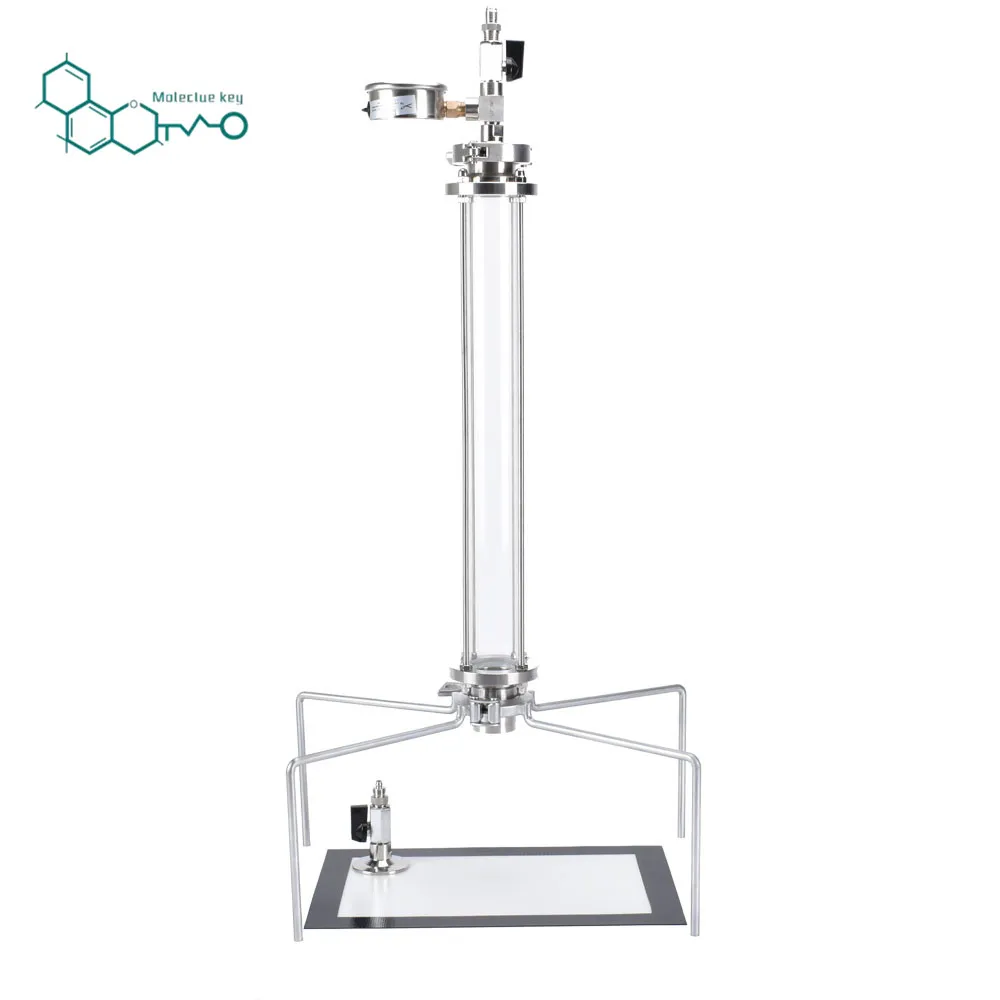 

150g BHO closed glass column pressurized extractor kit