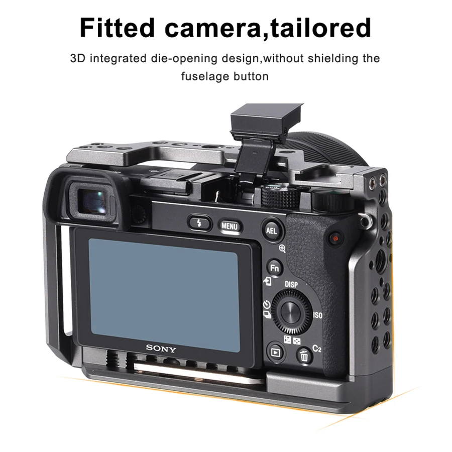 Mamen алюминиевый сплав камера клетка Рукоятка аксессуары для sony A6100 A6400 A6500 фотографический стабилизатор 1/4 3/8 дюймов винт