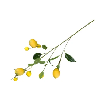 

Artificial Lemon Branches Fake Simulation Lemon Tree Plants for Flower Arrangement Home Garden Decoration