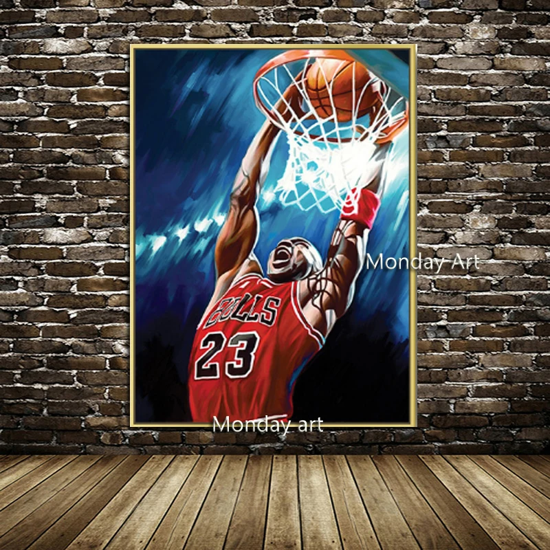 100% холст картина постер Коби Брайант Баскетбол современная простая  гостиная баскетбольный плеер отель квартира холст настенное искусство |  AliExpress