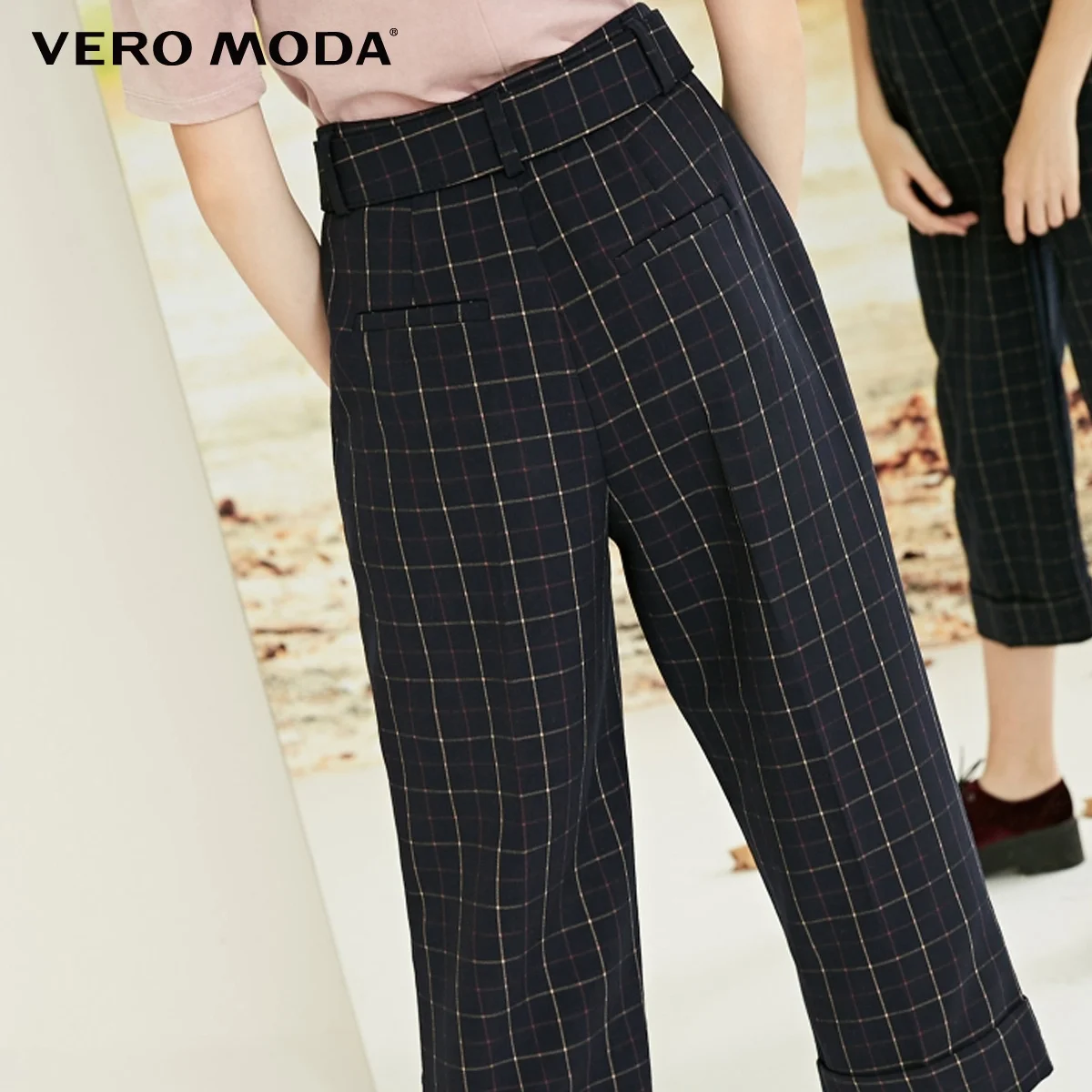 Vero Moda Женские клетчатые 3D пошив брюки | 319119502