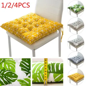 

1/2/4PCS Square Print Seat Chiar Cushion Printed Office Bar Chair Back Seat Cushions Sofa Pillow Chair Cushion Home Office Decor