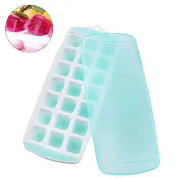 

3 Packs Flexible Silicone Ice Trays with Spill Resistant Easy Release Ice Trays