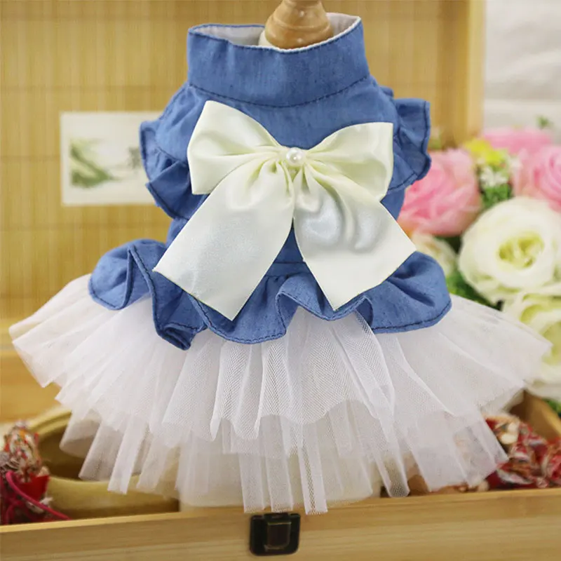 Summer Dog Clothes Dog Dress for Dog Puppy Cute Dog Dress Wedding Princess Pet Clothing Spring Fashion Ropa Perro