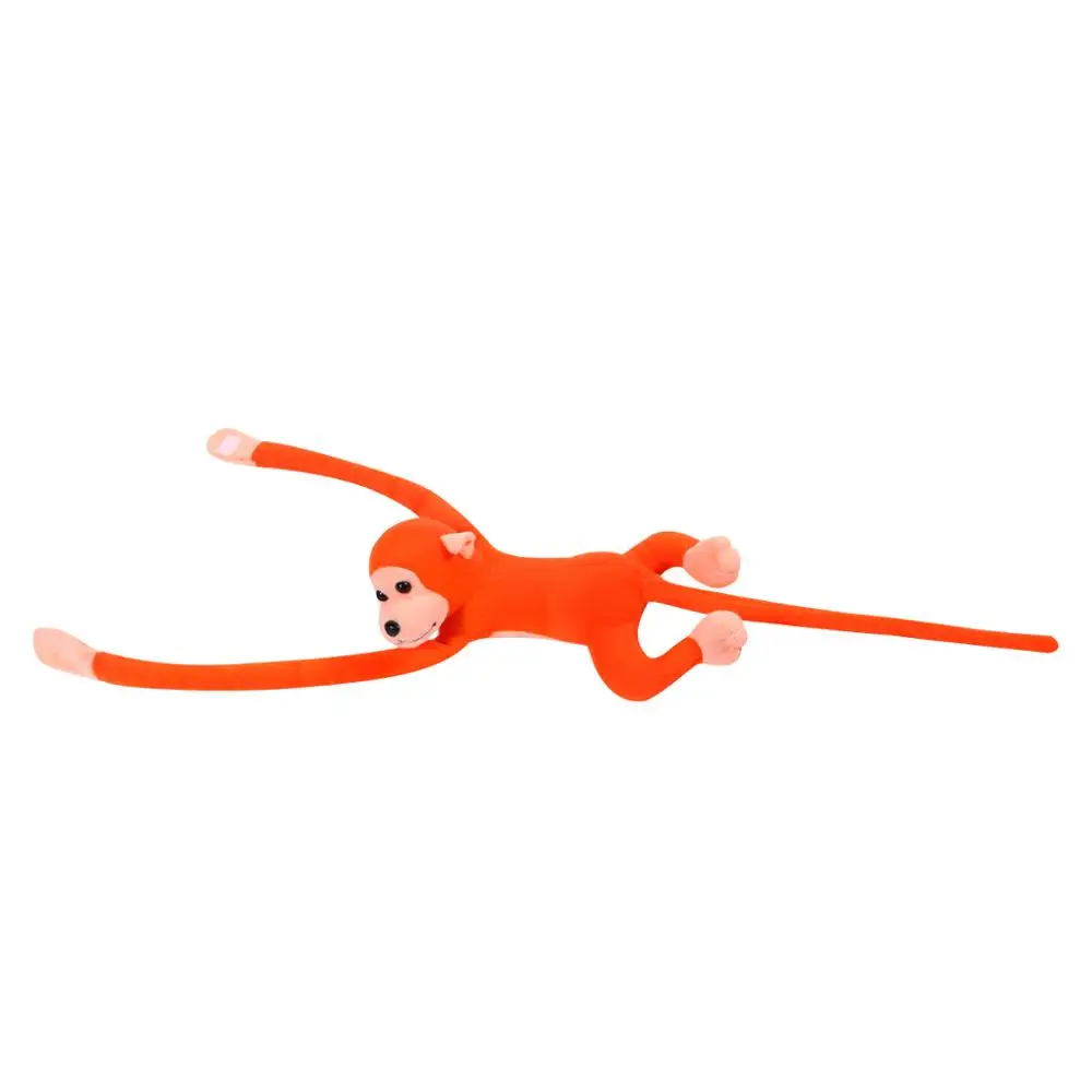 60 см милые длинные руки хвост Обезьяна Мягкая Плюшевая Кукла игрушка для ребенка Спящая Успокаивающая животное обезьяна украшение дома шторы висячая кукла - Цвет: Orange