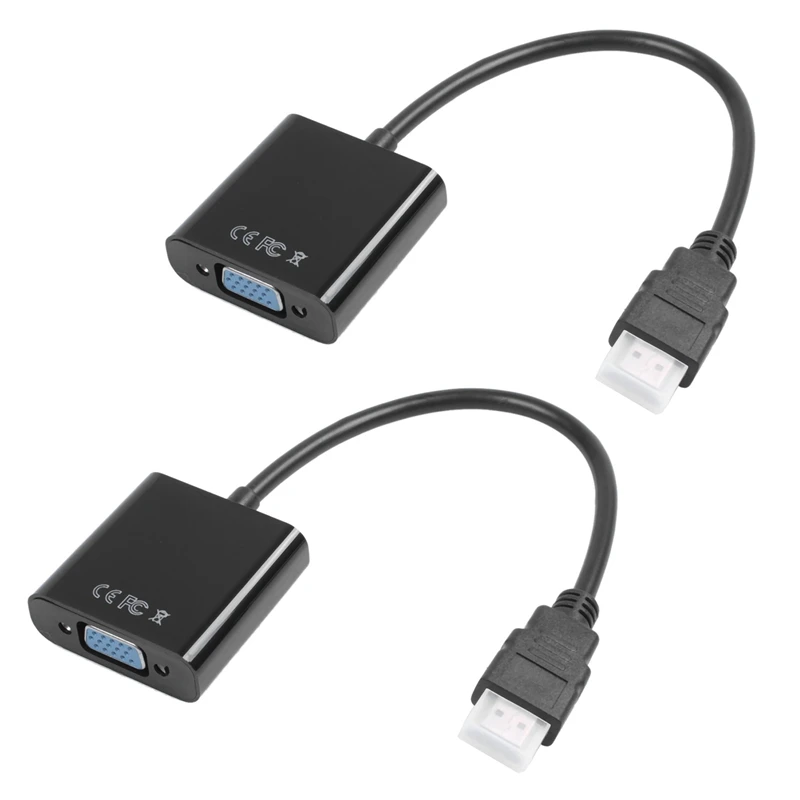 HFES 2X (Upgraded Version) HDMI 1080P To VGA Cable Adapter Converter