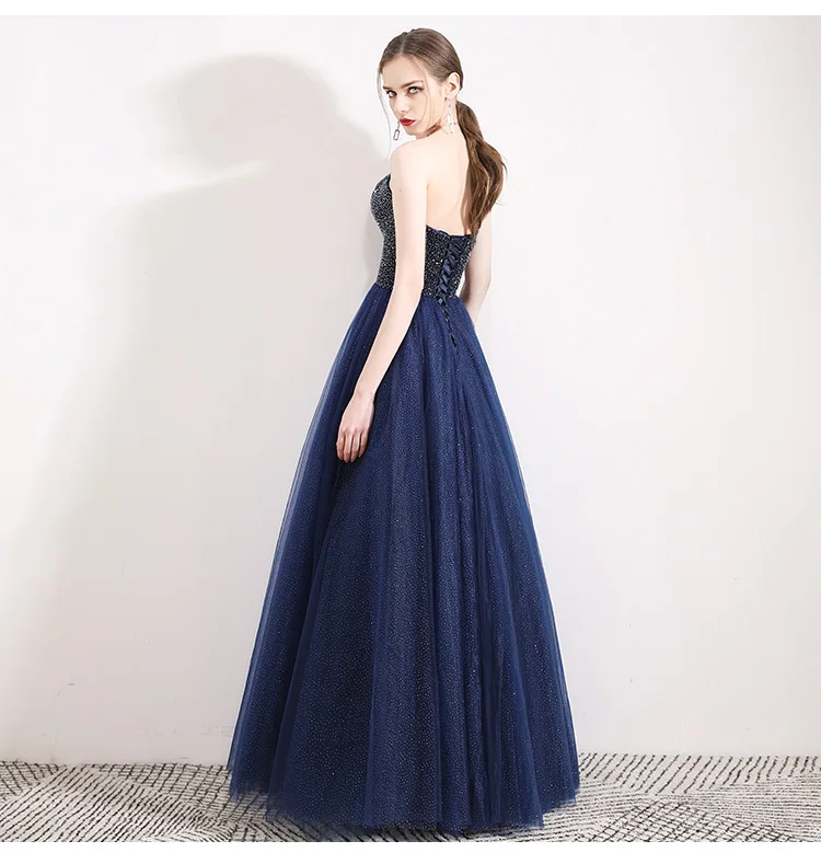 Расшитое бисером платье для выпускного вечера без бретелек Vestido de Festa robe de mariee robe для причастия девушки, платье с бусинами, вечерние платья