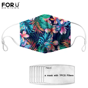 

FORUDESIGNS Tropical Palm Tree Design Unisex Dust Proof Half Mouth Face Maskes Windbreak Non-disposable Mouth-muffle Face Covers