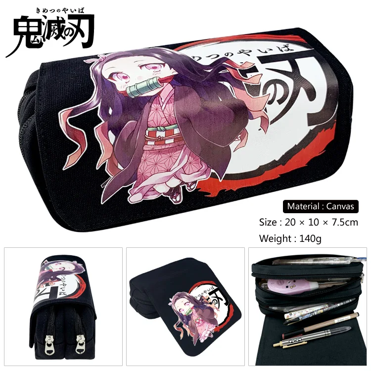 Демон убийца: Kimetsu No Yaiba Kamado Nezuko косплей Холст Ручка Карандаш Чехол канцелярские