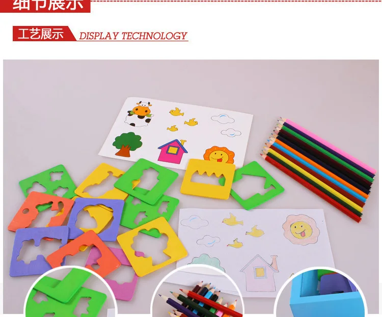 Детская игрушка, деревянный продукт, игрушка ручной работы, обучающая игрушка, детские товары для рукоделия, Веселое рисование, комбинация