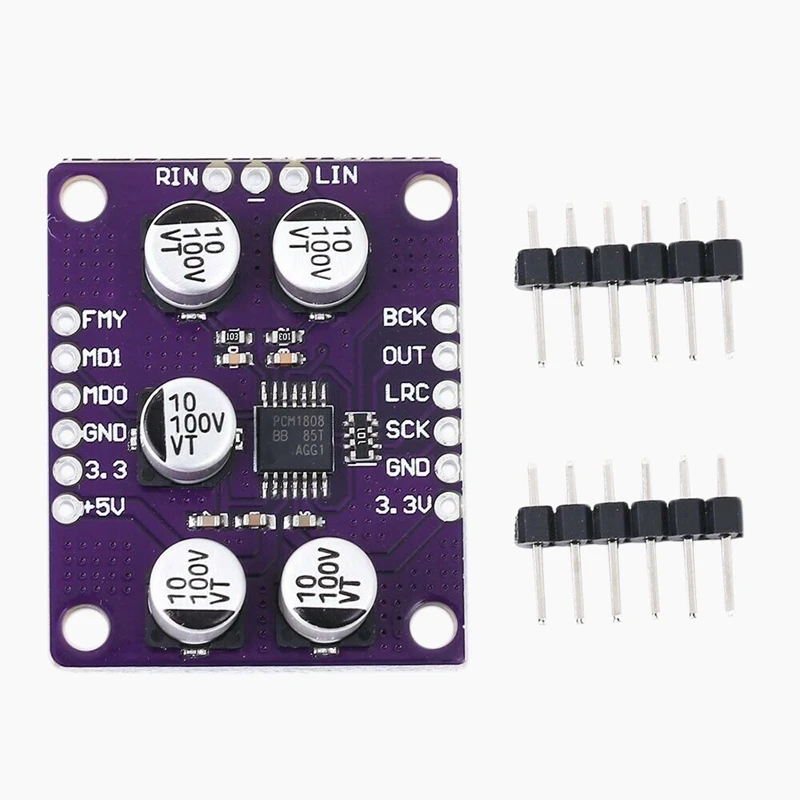 24Bit усилитель Pcm1808 аудио стерео Adc одноконечный аналоговый плеер декодер плата
