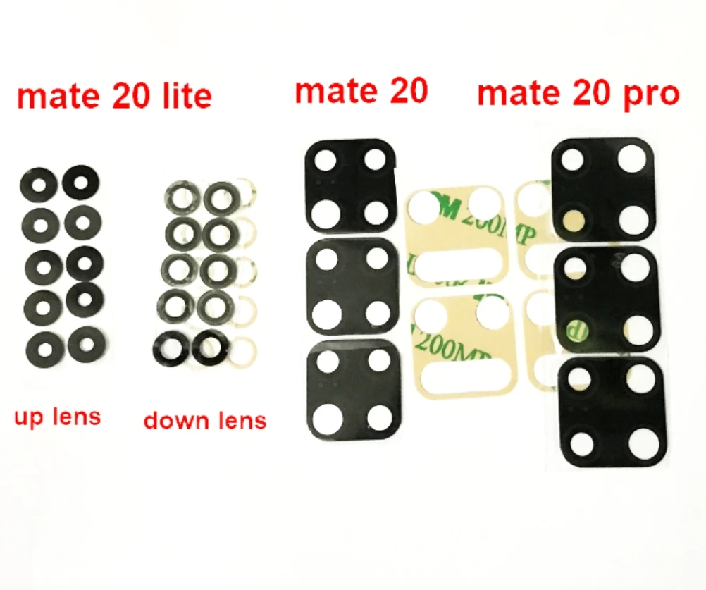 

50Pcs New Rear Back Camera Glass Lens Cover For Huawei Mate 40 20 Mate 30 10 Pro Lite With Adhesive Sticker