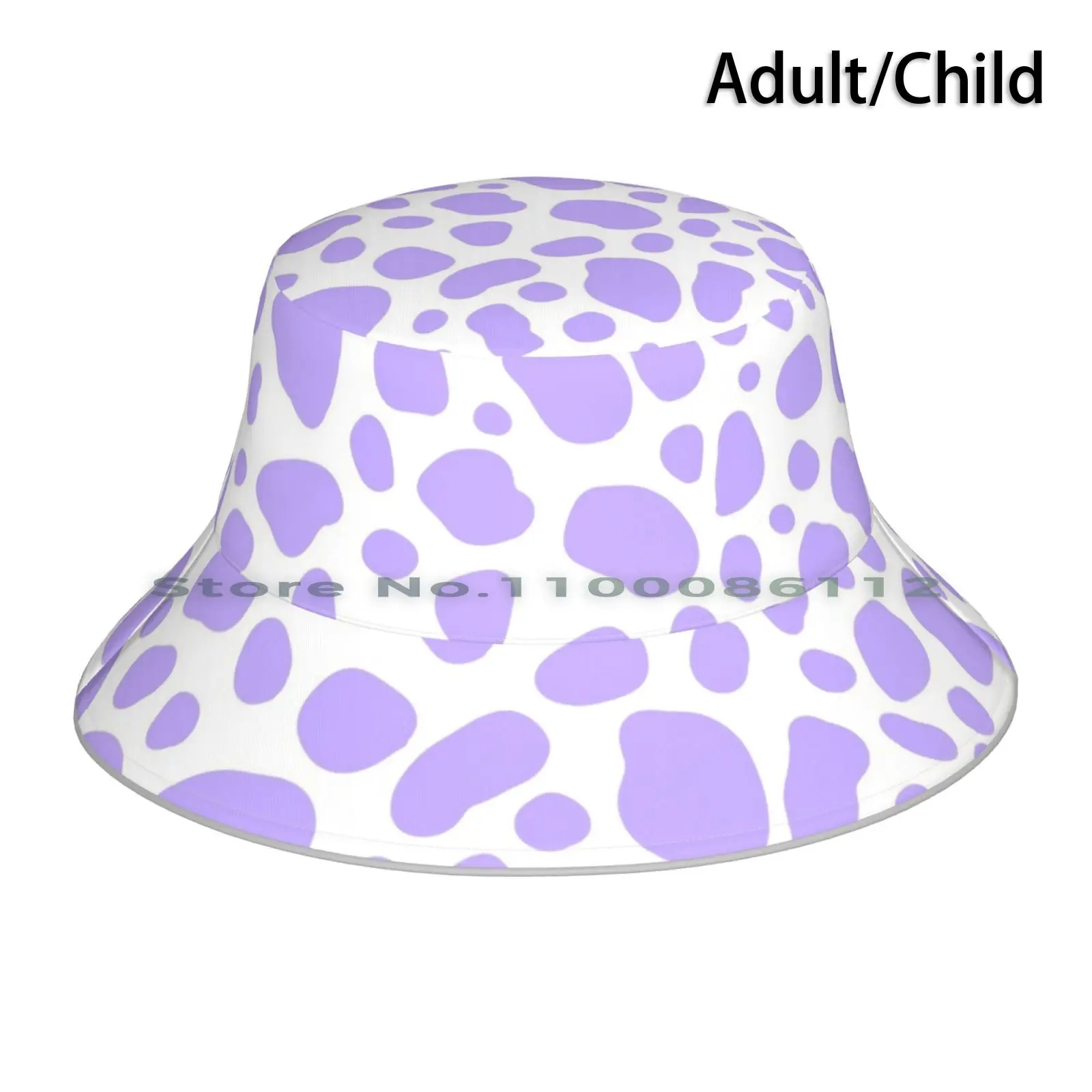

Панама с фиолетовым принтом в горошек, солнцезащитная Кепка из коровьей кожи, в горошек, Далматинских пятен, красная трендовая Милая фиолетовая Складная уличная шляпа для рыбалки