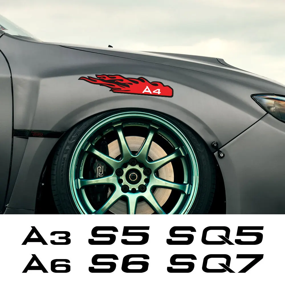 Для Audi A3 8P S3 A4 B8 A6 C6 S1 S2 S4 S5 S6 S7 S8 SQ5 SQ7 автомобильные аксессуары 2 шт./компл. НАКЛЕЙКА