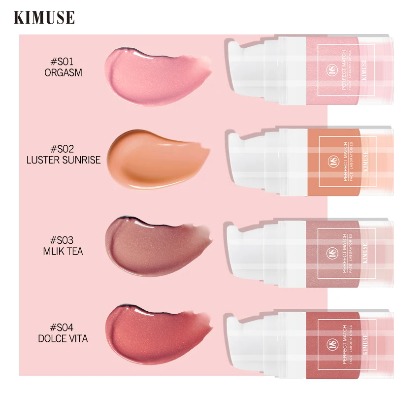 KIMUSE 4 Colors Liquid Blusher New Make Up Face Rouge Long lasting Face Contour Makeup Easy 4